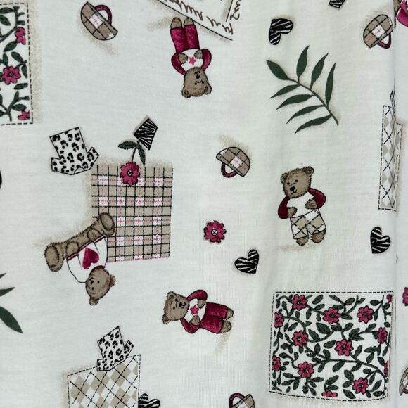 New Vintage fashion bug Henley teddy bear novelty Cottagecore 90s Y2K cute XL - Picture 10 of 10